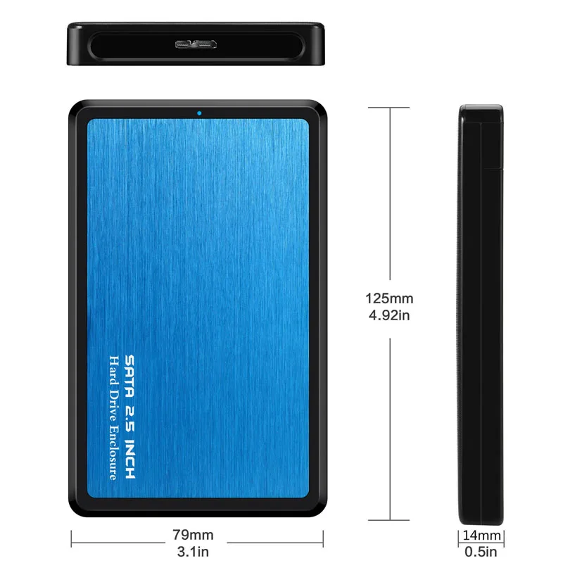 2 5 дюймовый корпус для внешнего жесткого диска USB 3 0 SATA Hd черный чехол инструмент