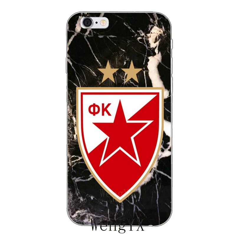 Crvena-zvezda-A-02 Чехол для телефона Serbia FK Crvena zvezda из мягкого силикона и ТПУ для Apple iPhone 4, 4S, 5, 5S, 5c, SE, 6, 6s, 7, 8 plus, X, XR, XS Max - Цвет: Crvena-zvezda-A-02