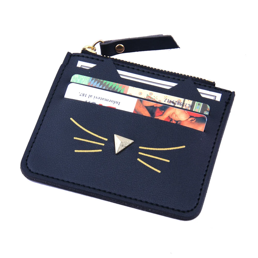 Женский мини держатель для ID карт визитница кредитных из искусственной кожи