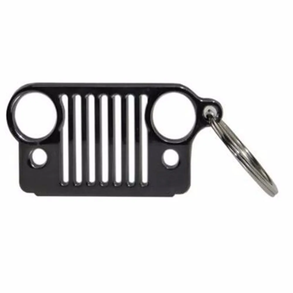 2018 дешевая цена Черная Нержавеющая Сталь Гриль брелок автомобильный с кольцом