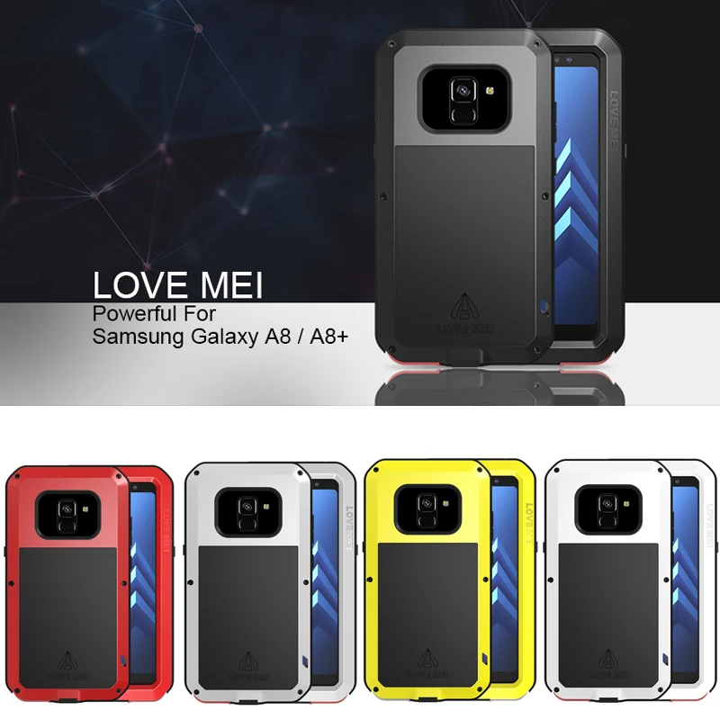

Waterproof Cover for Samsung Galaxy A8 Plus Case Aluminum Metal Shockproof Case For Samsung A8 2018 Heavy Duty Protection Cover
