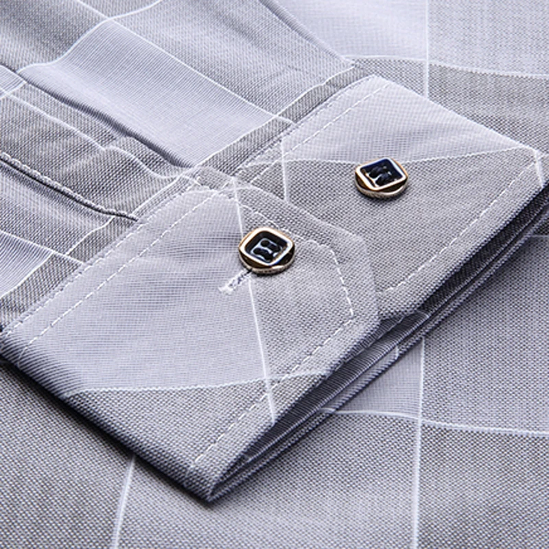 2019 новая брендовая модная повседневная приталенная Мужская рубашка с длинным