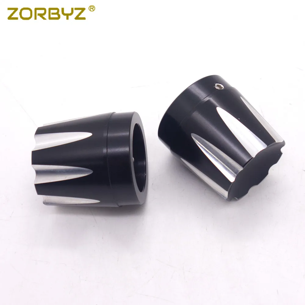 ZORBYZ черная крышка гайки для передней оси с ЧПУ Harley Dyna Road Glide King FLHT|edge cut|axle capsaxle cap nut