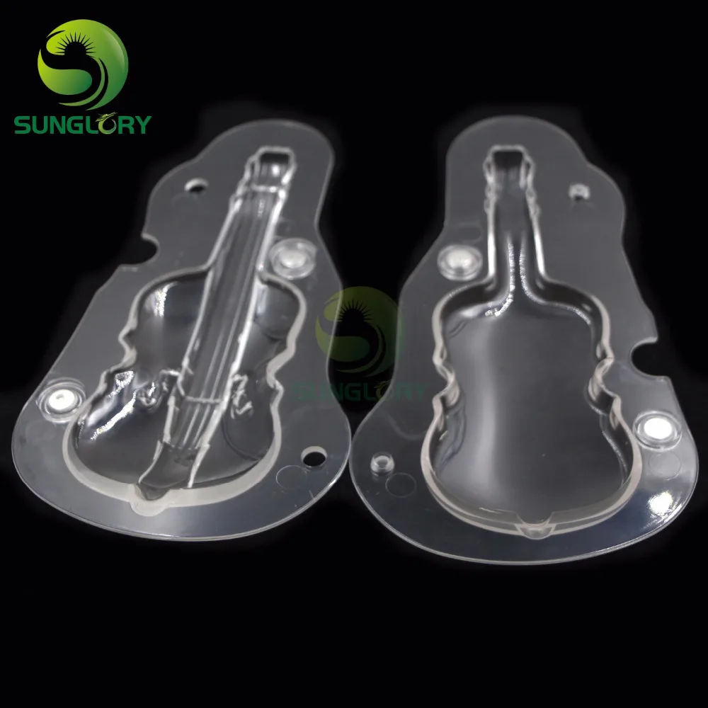 DIY 3D гитара шоколадная Форма пластик Поликарбонат домашний стерео музыкальный