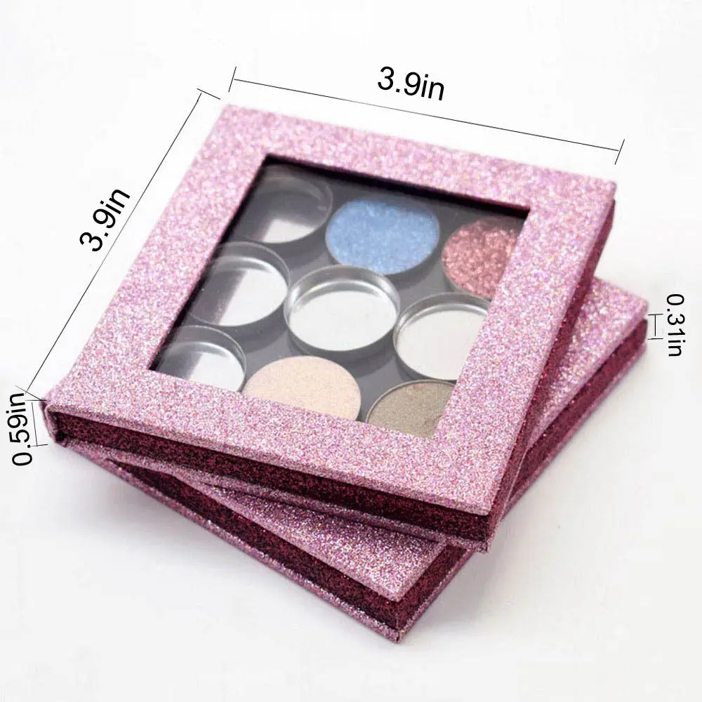 Pink 10X10cm Рыбья чешуя пустая Магнитная палитра теней для век Чехол узоры в стиле "сделай сам" легко переносить Румяна Губная помада заправка палитра для макияжа conderssmetic - Цвет: Pink 10X10cm