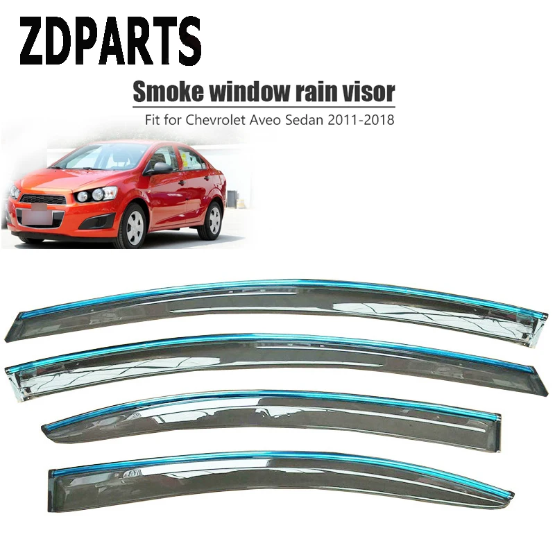 

ZDPARTS 4 шт./компл. автомобильный дефлектор для защиты от ветра защита от солнца, дождя, ветра, козырек, обшивка для Chevrolet Aveo Sedan 2011-2017 2018