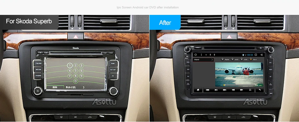 Автомобильный dvd-плеер Asottu KCDZ8060 2G+ 32GB 1024*600 для skoda VW POLO GOLF 5 6 PASSAT CC JETTA TIGUAN TOURAN Fabia Caddy gps palyer