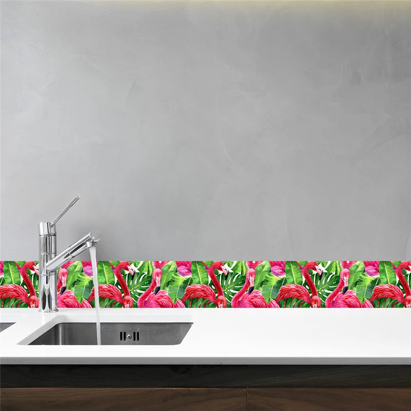 INS Стиль Эко-дружественных ПВХ Фламинго границы рулон моды декоративная Плинтус