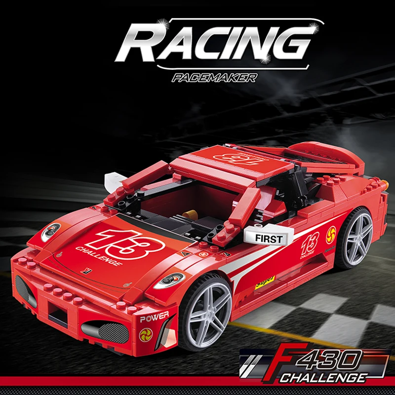 8613 512 шт. Technic enlighten Racing F430 спортивный суперкар строительные блоки Набор