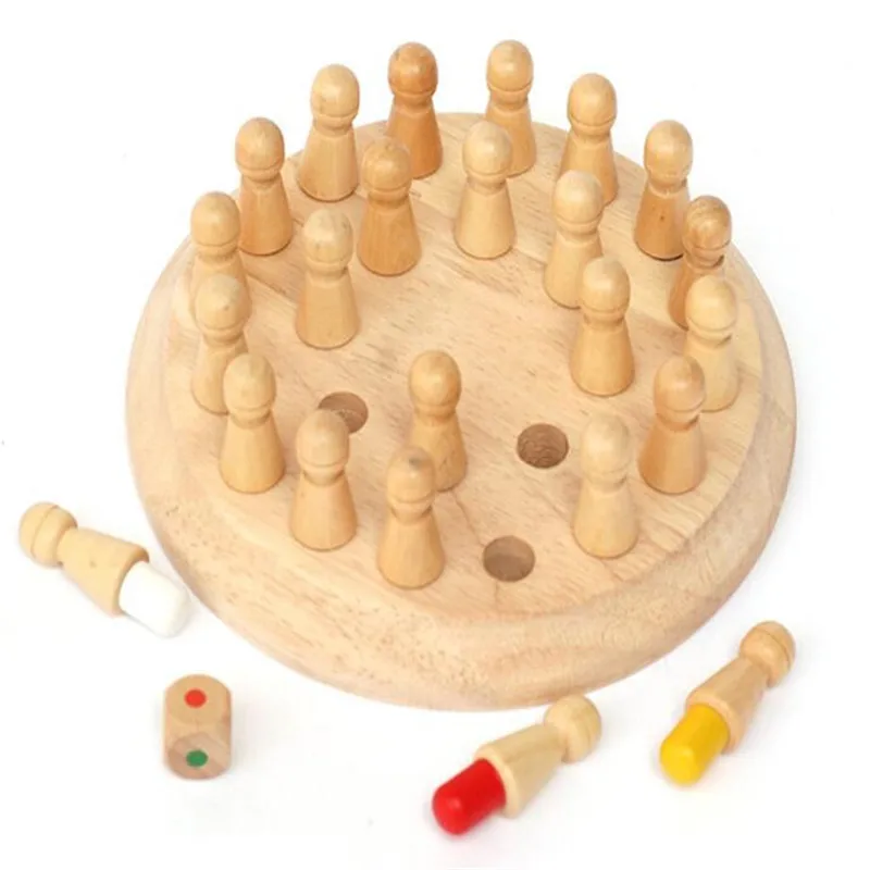 Детская Деревянная Карта памяти игра в шахматы забавная настольная с блоком