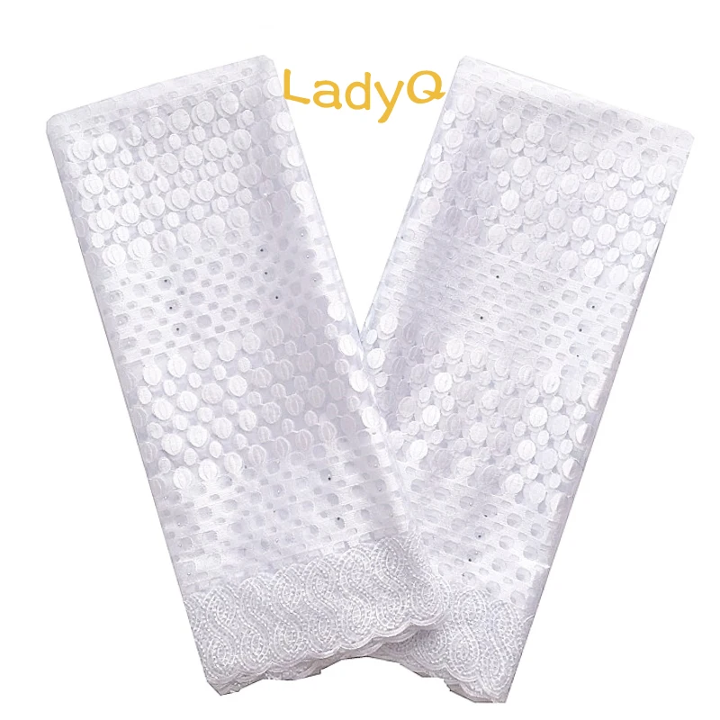 Кружевная ткань LadyQ фиолетовая тюль свадебная индийская кружевная 5 ярдов серая