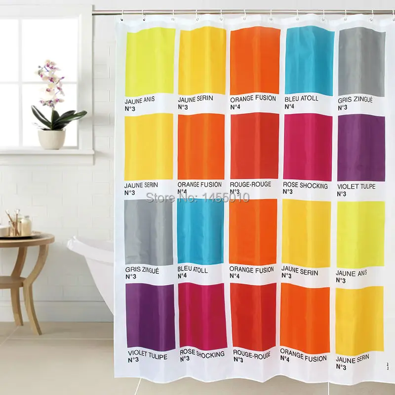 Счастливое дерево ткань полиэстер PANTONE водонепроницаемый занавеска для душа