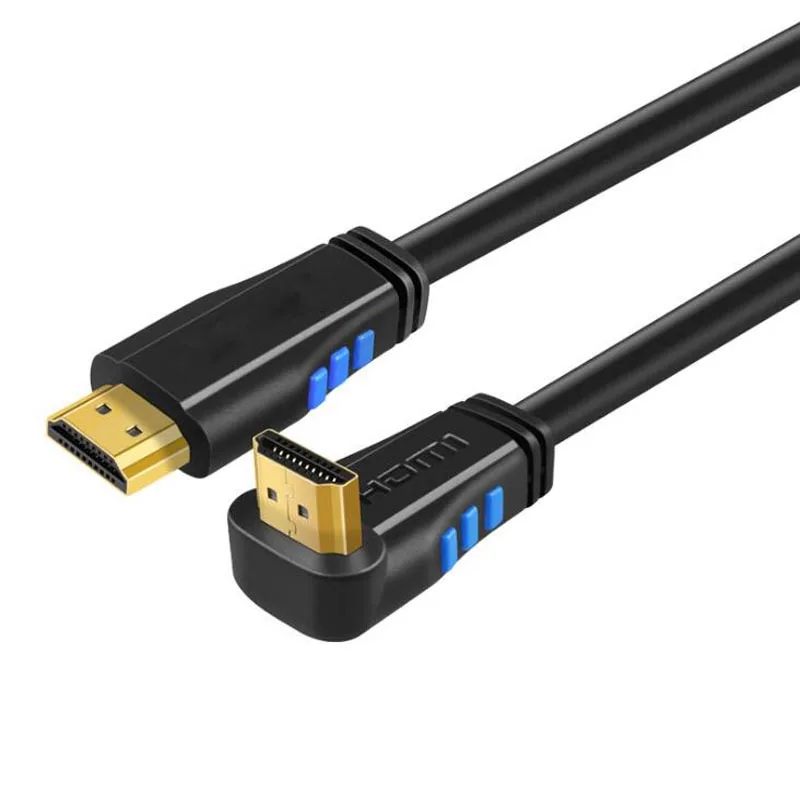HDMI 2 0 кабель 4K 60HZ 90 градусов прямоугольный HDCP 5M 3M 1 5 M для PS4 pro Xbox ones синий DVD плеер