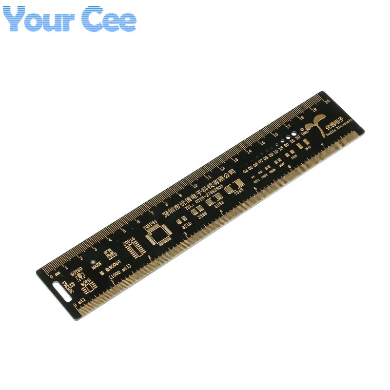 1 шт. 20 см Многофункциональный PCB линейка измерительный инструмент резистор