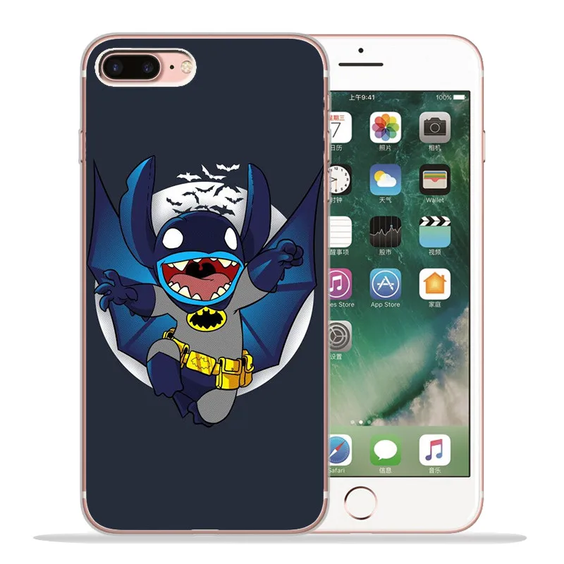 Роскошный Стич мультфильм marvel для iPhone X XR XS Max 5 5S SE 6 6S 7 8 Plus чехол для телефона Funda Coque Etui capa Capinha