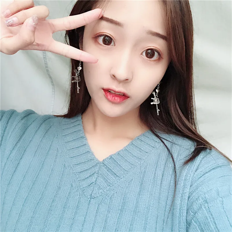 2019 Новый дизайн Европы и Америки Уличный стиль Хараджуку Пистолет Mathidaleo серьга&ampклип D032 на.