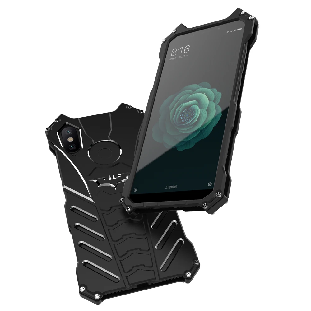 Чехол R-Just для Xiaomi Mi 6X Роскошный Жесткий металлический алюминиевый ударопрочный