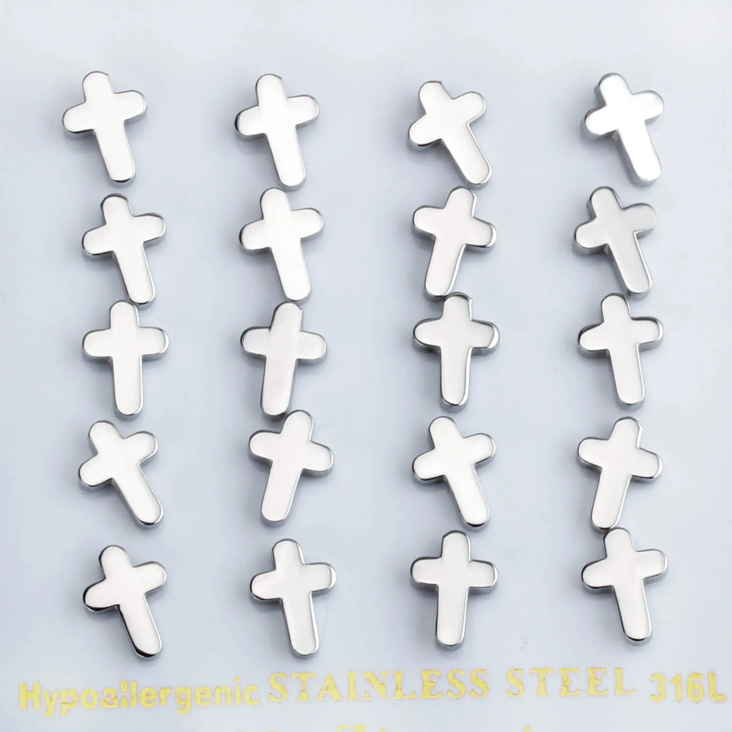 LUXUKISSKIDS Butterfly stainless steel stud earring for women 10 pairs/lot cross mother daughter cz earrings jewelry | Украшения и
