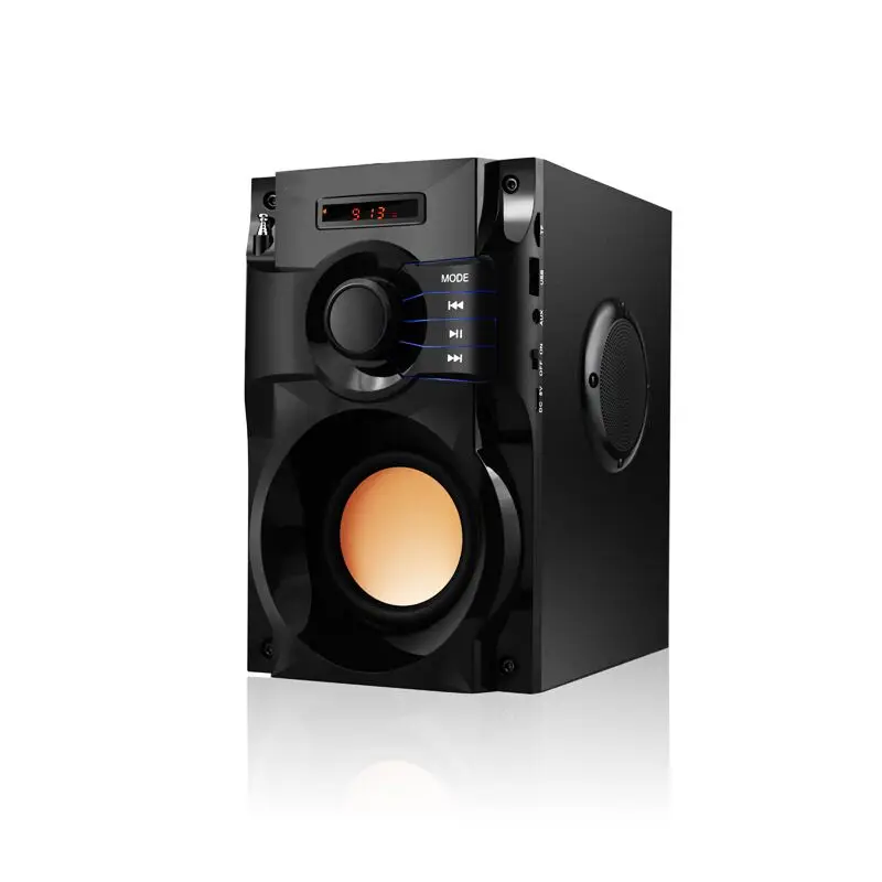 black 20 Вт Bluetooth динамический беспроводной стерео сабвуфер тяжеловесный радио динамический Музыкальный плеер поддерживает ЖК-дисплей RFF радио TF Portabl - Цвет: black