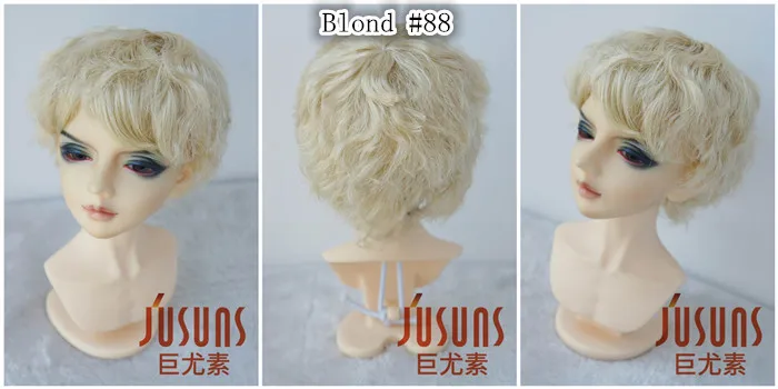 JD043 1/6 1/4 1/3 короткий курчавый BJD парики для YOSD MSD SD легкое кудрявое синтетическое волокно 6-7 дюймов 7-8 дюймов 8-9 дюймов аксессуары для кукол