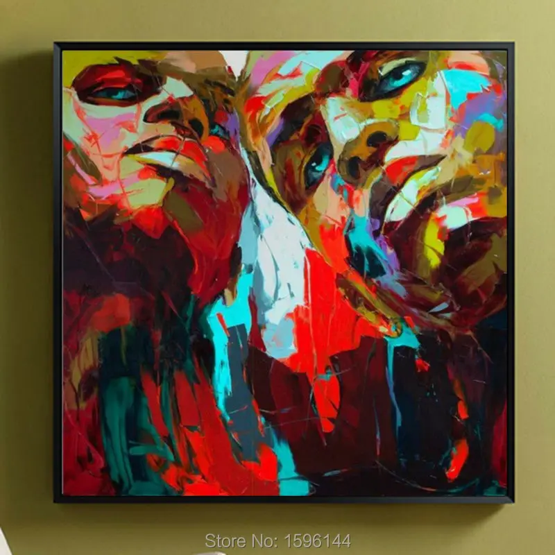 

Knife Oil Painting on Canvas Hand painted Abstract Man Figure Painting Modern Wall Picture for living room Home decor #881