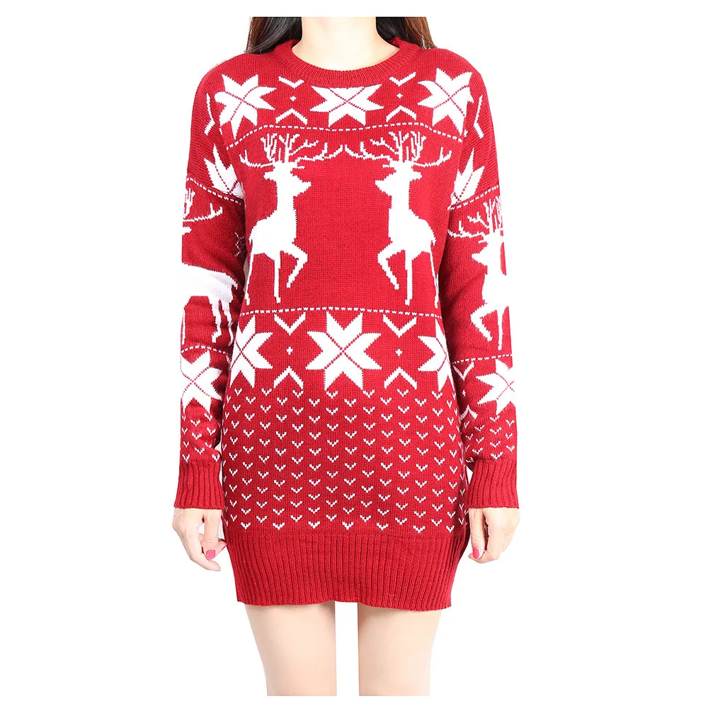 Корейские модные женские свитера и пуловеры джемперы Рождественский свитер с