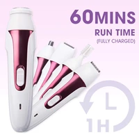new usb 5 in 1 electric hair shaver painless trimmer for body bikini area eyebrow nose facial hair removal hair clipper epilator