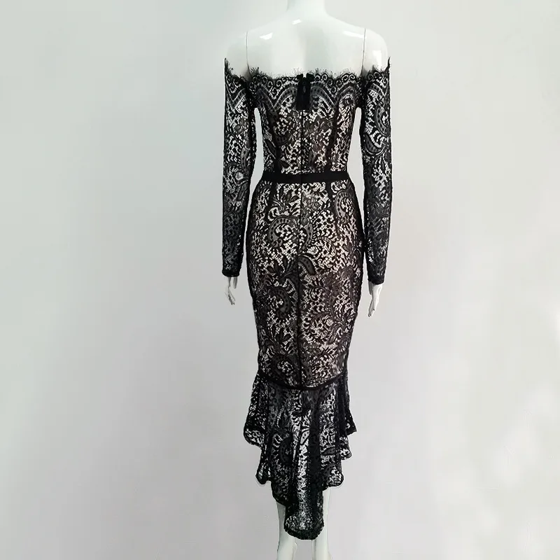 Женское платье с воротником-лодочкой модное сексуальное знаменитости завязками