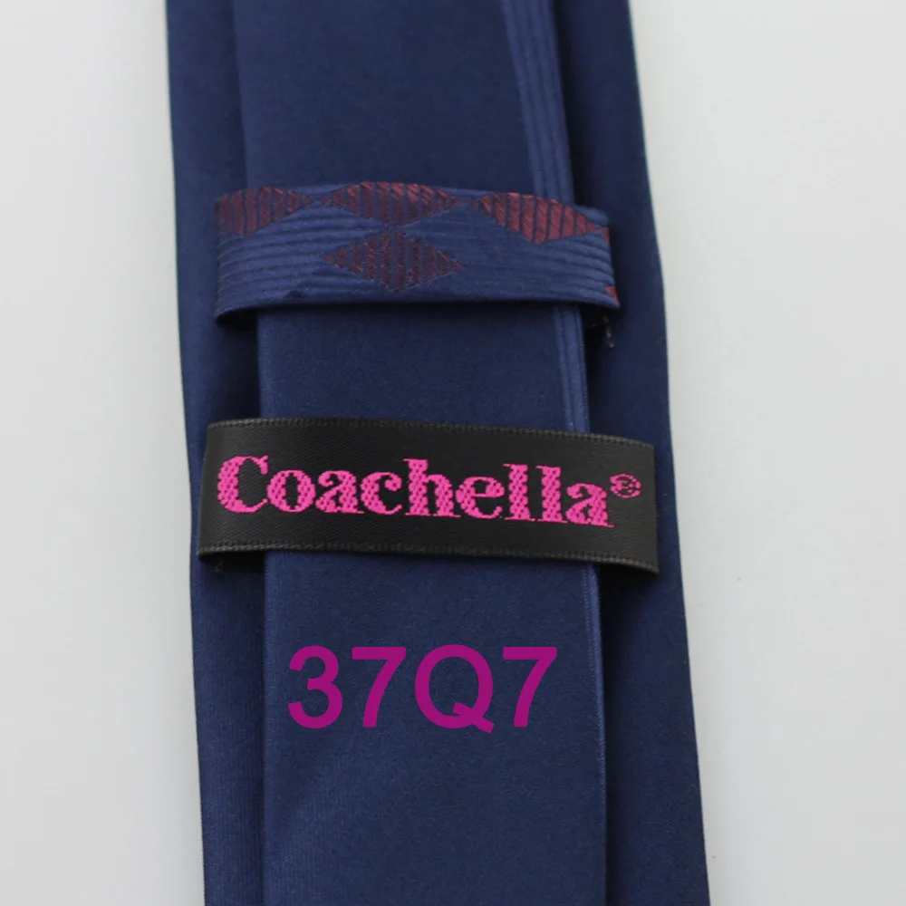 Галстуки YIBEI Coachella темно-синий галстук тонкий с вертикальными полосками