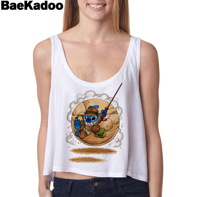 Фото BAEKADOO милый мультяшный принт 3D кроп-Топ harajuku панк майки Женская одежда BAEKADOO милый мультяшный принт 3D кроп-Топ harajuku панк майки Женская одежда