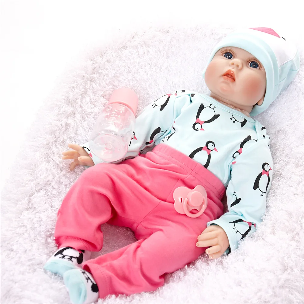 22&quot doll reborn toys for boys girls gift cloth body babies bebe real alive bonecas brinquedo | Игрушки и хобби