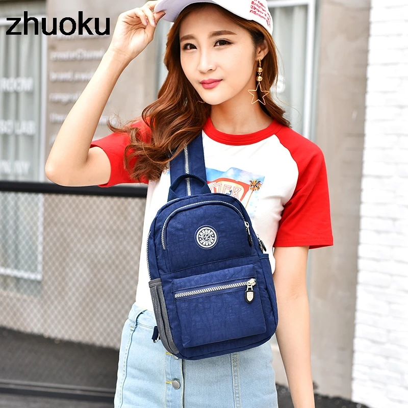 

Nylon Waterproof Small Backpack for Teenage Girls Mochila Feminina Casual Solid Women Schoolbags Pocket Daypack Sac A Dos