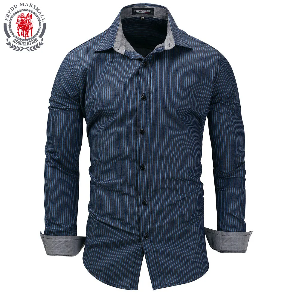 Fashion Top Brand Men's Casual Dress Shirt Long Sleeve Patchwork Plaid 100% Cotton Chemise Homme Plus Size | Мужская одежда