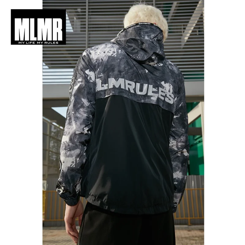 MLMR мужская куртка с капюшоном и воротником стойкой длинными рукавами M |