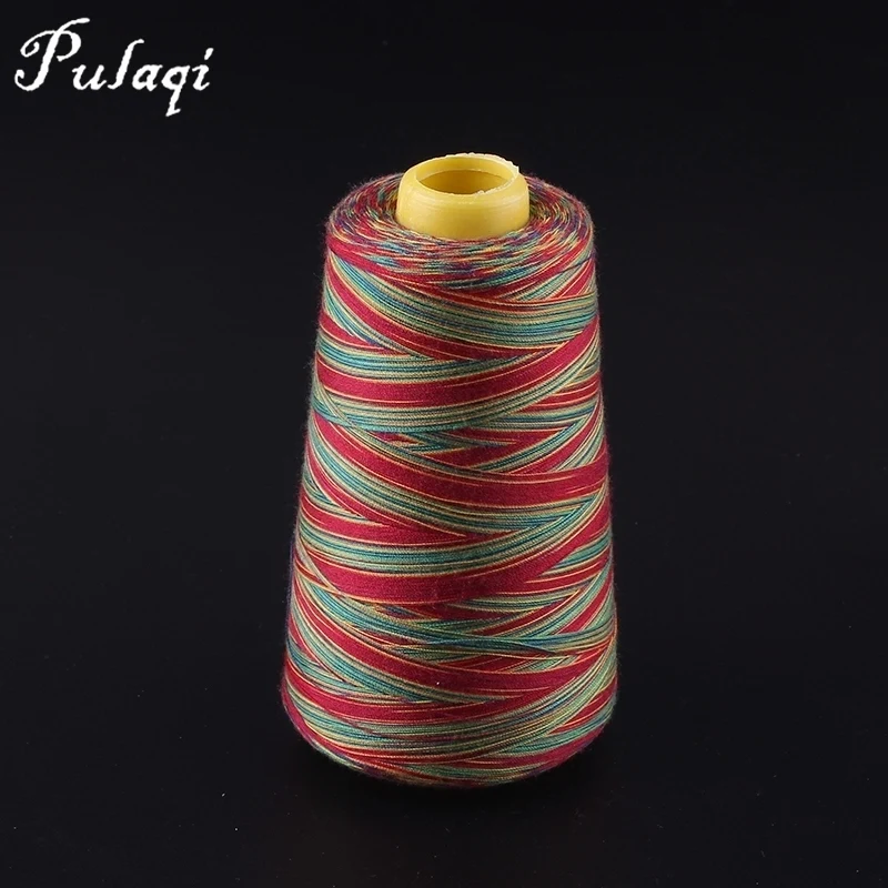 Pulaqi Brand wholesale High Quality 3000yd/pcs Rainbow Colorful Embroidery Spool Cotton Thread for Family Sewing Accessories H | Дом и сад