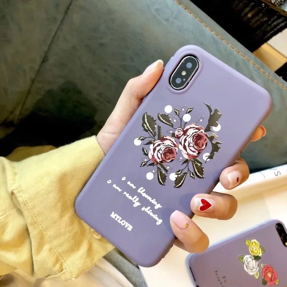 Oryksz для iPhone 6 S Plus Чехлы 3D мультфильм цветы рисунком Силиконовые ТПУ мягкий чехол 7