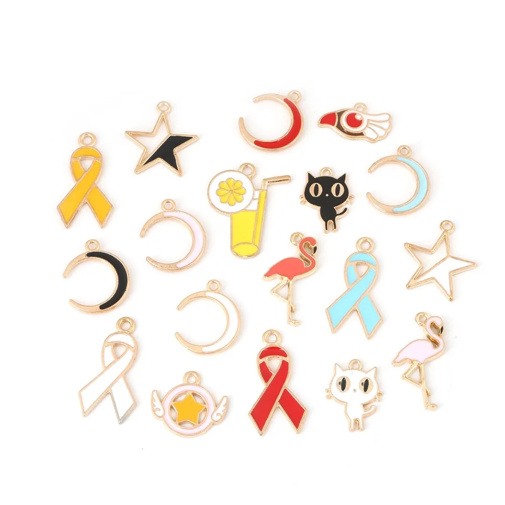 6pcs/bag Sweet Style Lemon Cup Enamel Charm Trendy Oil Alloy Pendant for Jewelry DIY Findings Necklace Bracelet Earring Making | Украшения