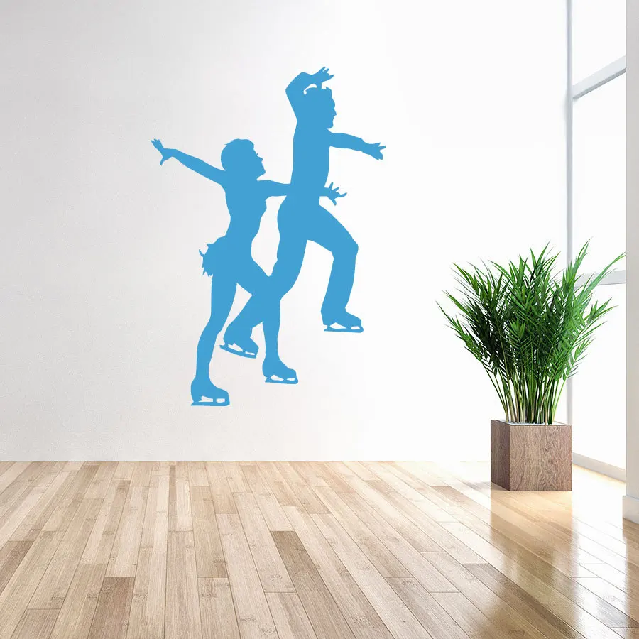 Искусство виниловая Спортивная наклейка Фигурное катание пар Танцы с коротким и