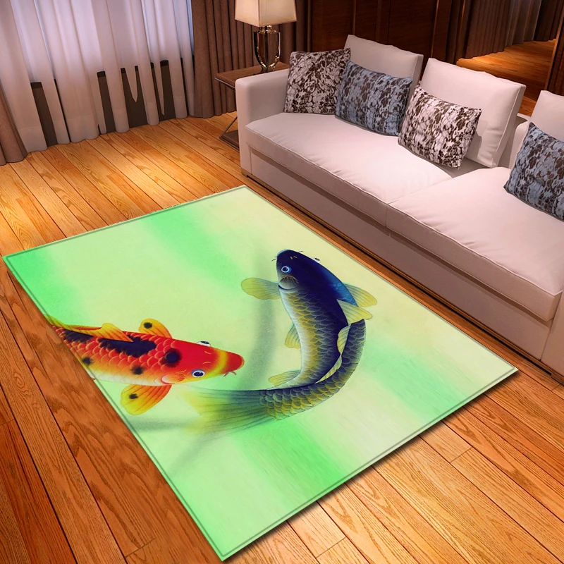 Скандинавские 3D ковры с рыбами Мультяшные животные для спальни детские игровые