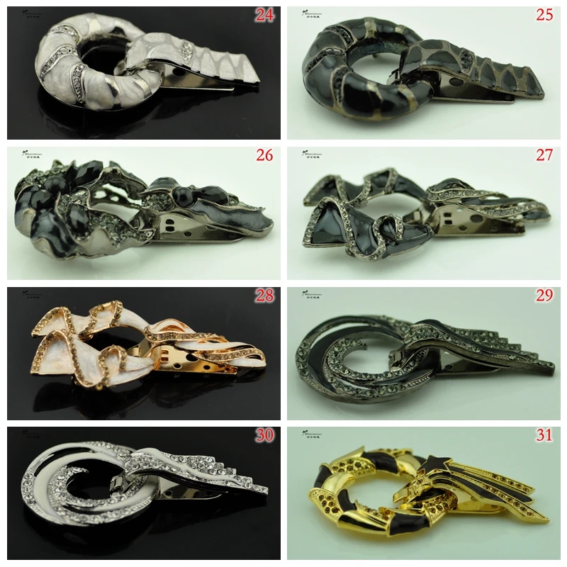 Высококачественные пуговицы пряжки для шубы из цинкового сплава металла стразы