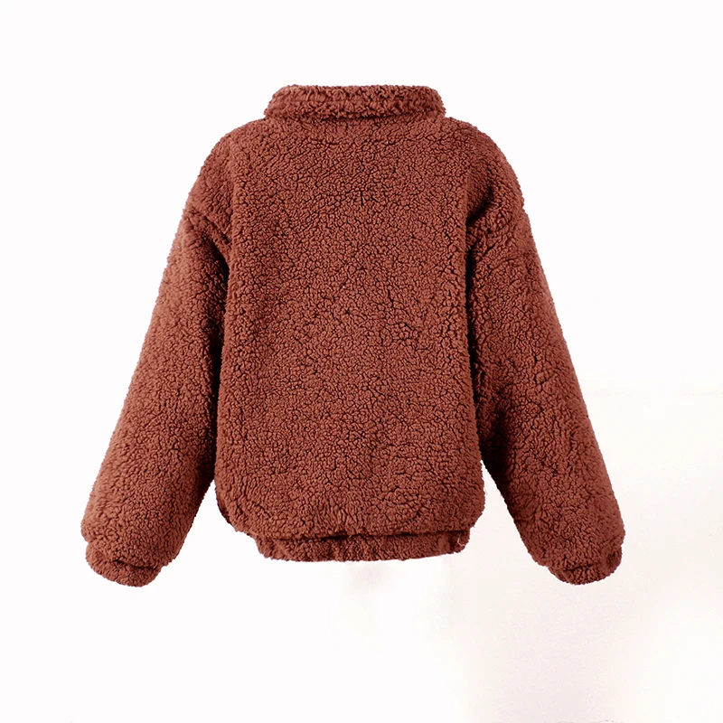

Plus size S-3XL jacket coat female 2020 autumn and winter new fashion imitation fur plush loose coats Women's clothing ODFVEBX