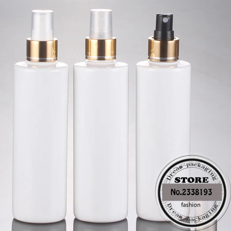 

30Pcs/lot 250ML Empty Plastic Perfume white Spray Bottle fine mist PET bottles container with pump cosmetic container bottles