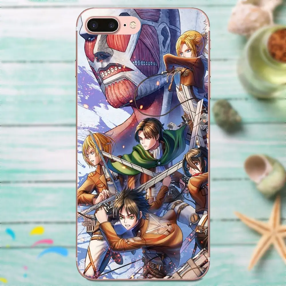 Атака на Титанов Eren Levi Mikasa для Galaxy Grand Alpha G850 Core2 Prime S2 I9082 A3 A5 A7 On5 On7 2015 2016