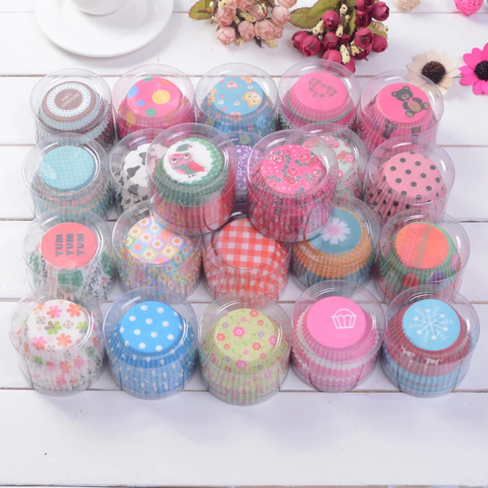 Hot Sell Beautifuy Design Christmas Party DIY Cake Muffin Cups Moulds Mold Cupcake Packing Wholesale 100 PCS/SET |