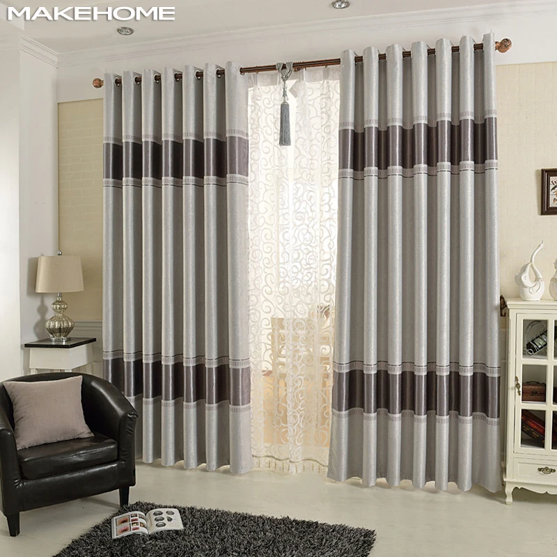 Жаккардовые затемняющие шторы MAKEHOME в европейском стиле для гостиной