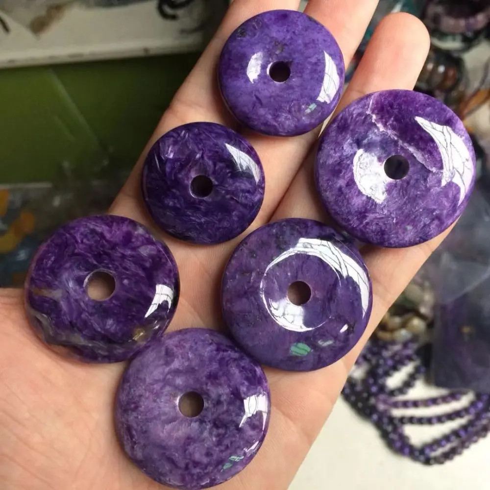 Бусины из натурального камня в форме пончика незакрепленные бусины для