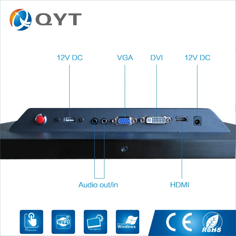 

New Arrival Resistance 19" LED touch screen monitor with HDMI/DVI/VGA/USB