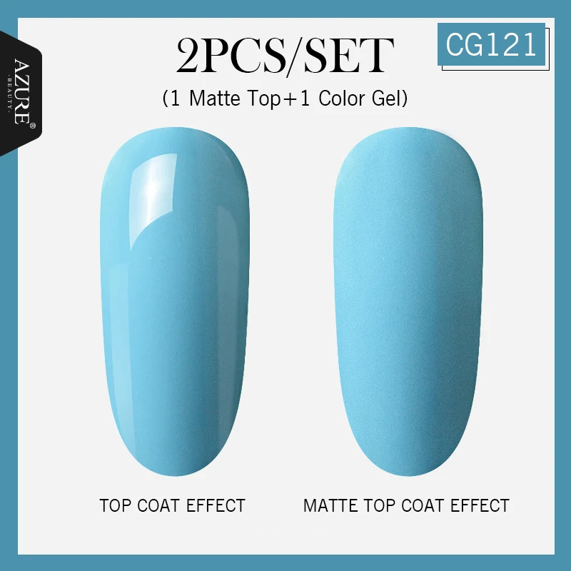 CG121 Matte Top Coat Лазурная красота матовое верхнее покрытие Гель-лак для ногтей Набор DIY матовый эффект Led Гель-лак для ногтей наборы Полупостоянный УФ-гель для ногтей - Цвет: CG121 Matte Top Coat