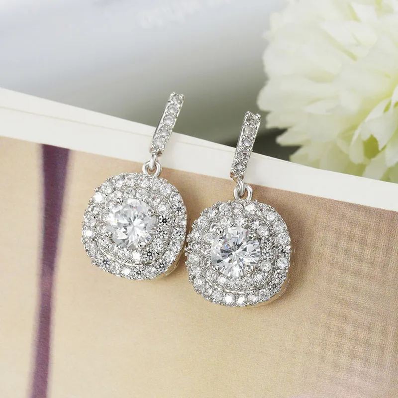 Neoglory Австрийские хрустальные стразы очаровательные свадебные Висячие серьги