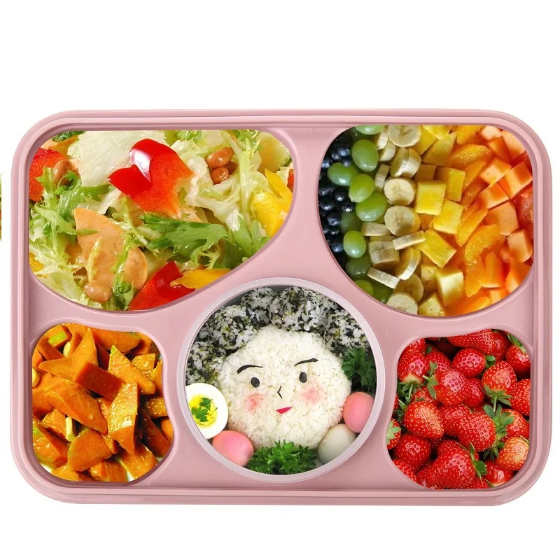 4 + 1 микроволновая печь пищевой термос Bento Lunch Food чехол детский контейнер коробка